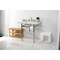 Kingston Brass 36 Carrara Marble Console Sink with Stainless Steel Legs, Marble WhitePolished Nickel LMS36M8SQ6ST - alternate 4